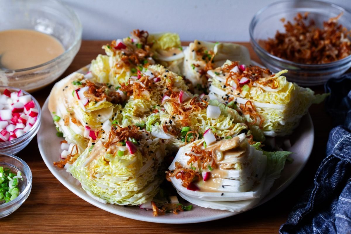 napa cabbage wedge with miso dressing – smitten ki…