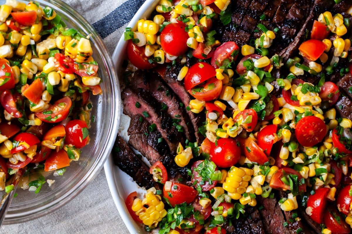 summer steak with corn and tomatoes – smitten kitc…