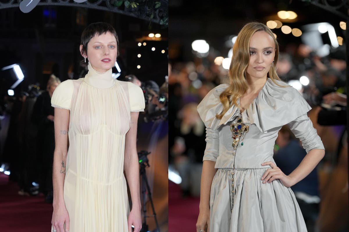 Emma Corrin sports risqué evening gown while Lily-Rose Depp goes Gothic at Nosferatu premiere Emma Corrin sports risqué evening gown while Lily-Rose Depp goes Gothic at Nosferatu premiere