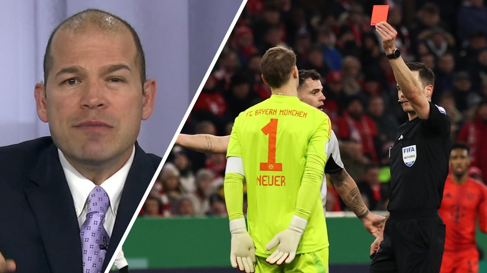 Neuer gets sent off for 1st time and Bayern exit G…