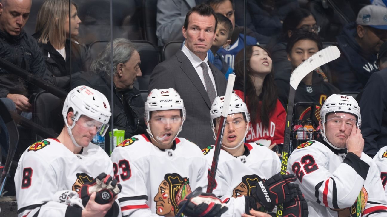 Blackhawks fire Luke Richardson as coach after 8-1…