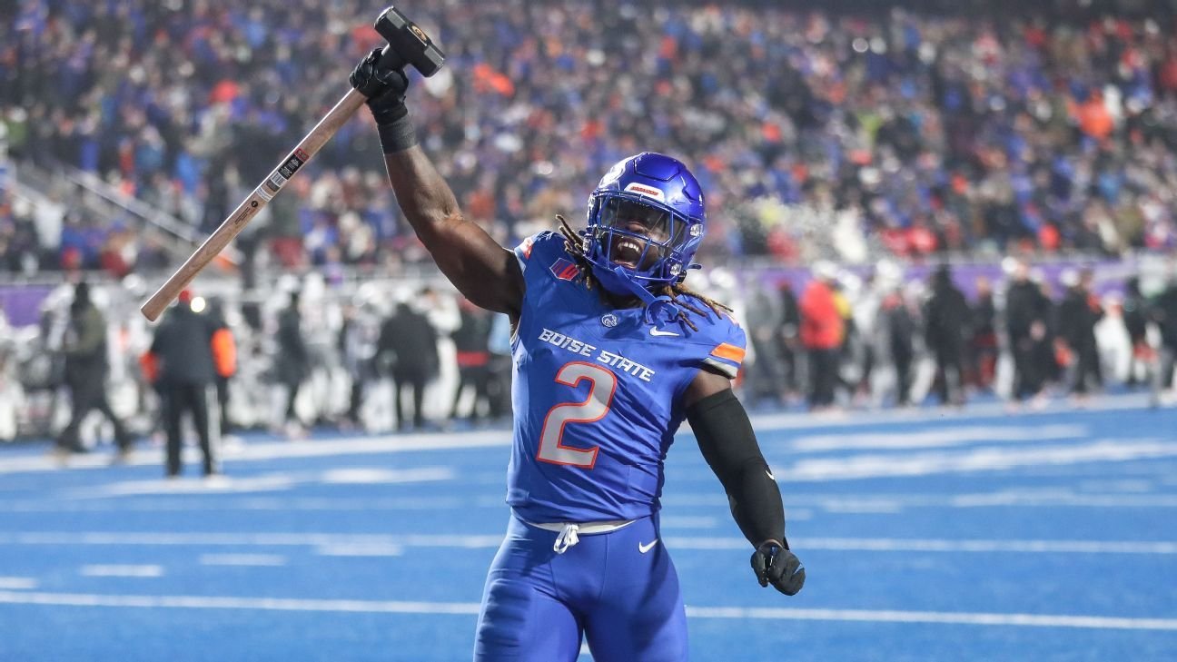 Jeanty powers Boise State past UNLV for MWC title,…