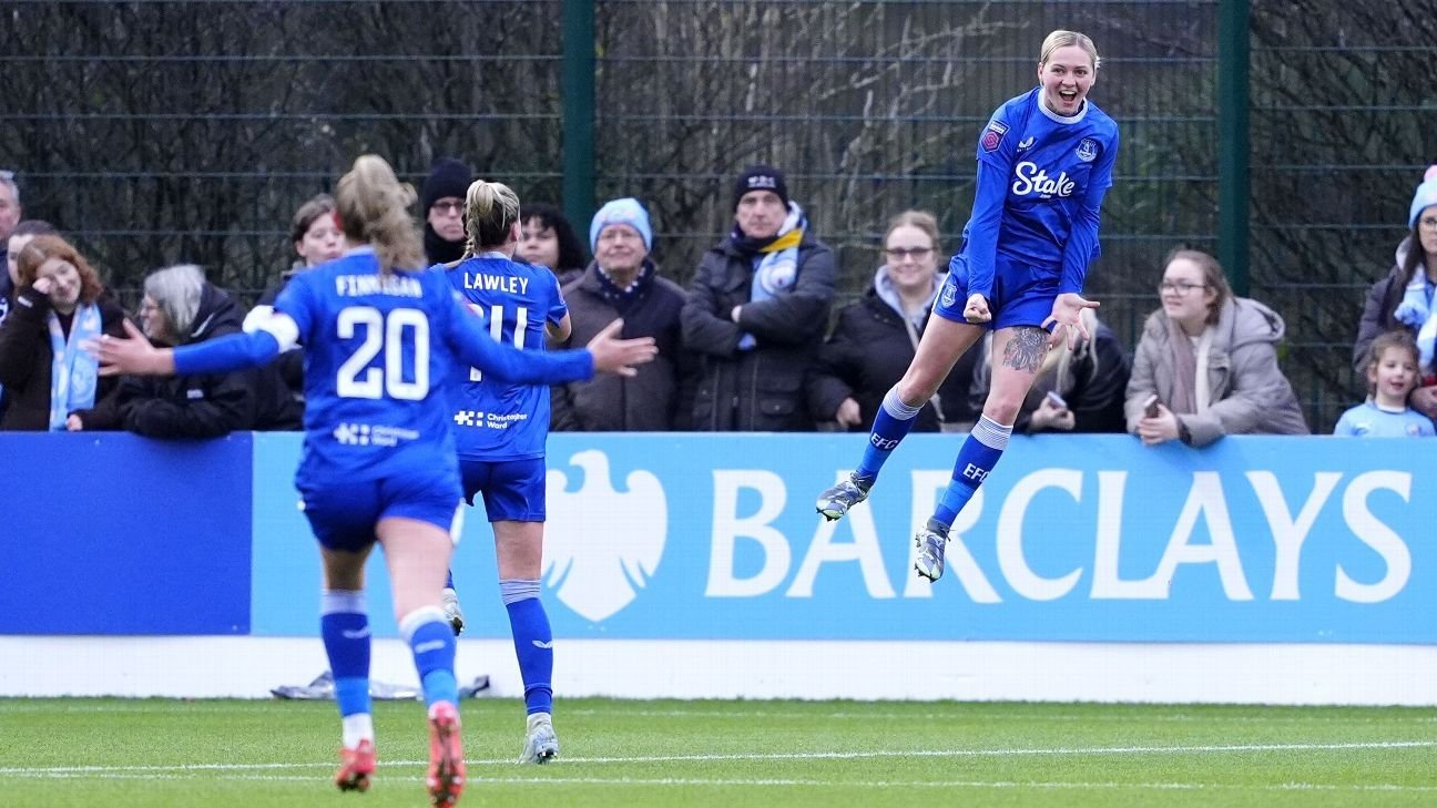 WSL: Man City stunned by Everton, Arsenal beat Liv…