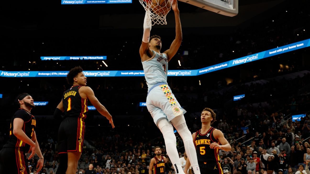 Wemby’s poster jam, 42-point effort propel Spurs in OT victory