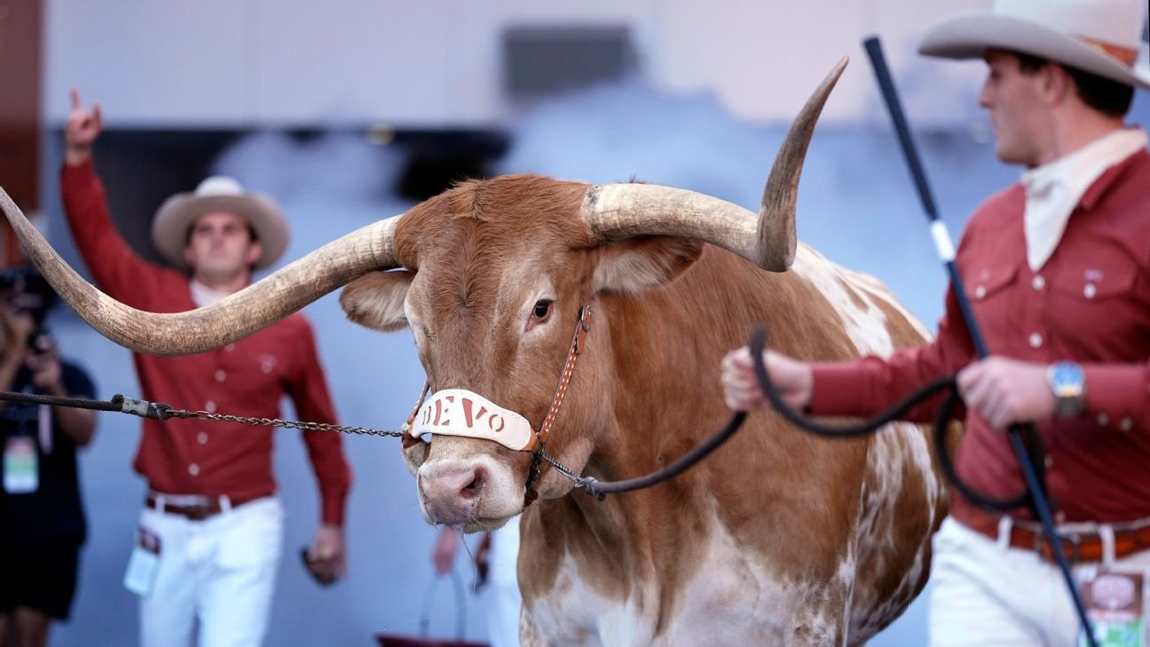 Texas mascot Bevo won’t travel to Peach Bowl