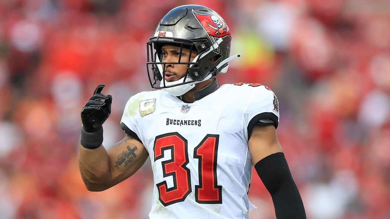 Buccaneers rule out Antoine Winfield, Cade Otton, Sterling Shepard