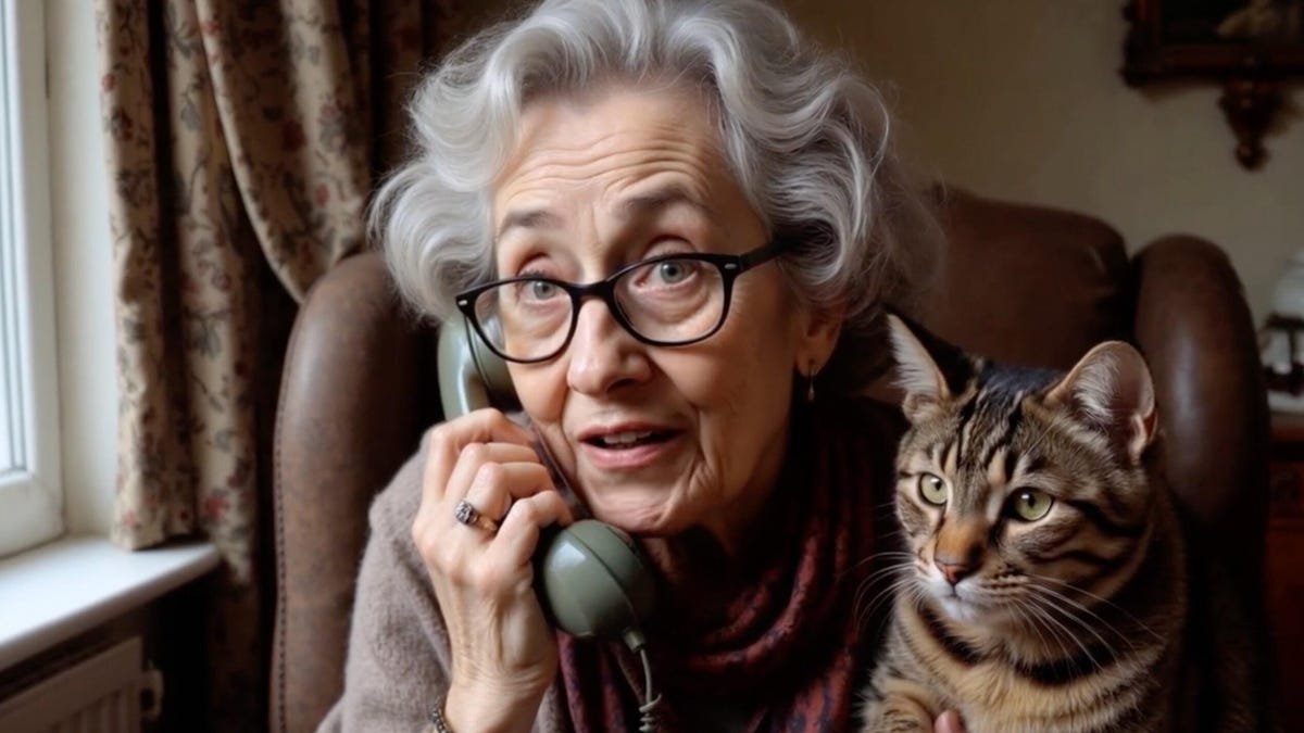 AI Granny and Her Cat Fluffy Go After Phone Spammers