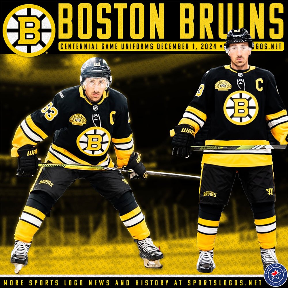 Boston Bruins Celebrate 100th Birthday Today with Throwback-Style Uniforms vs Montreal – SportsLogos.Net News