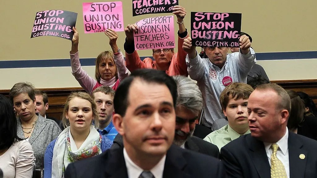 Scott Walker calls nixing of landmark WI law that led to mass protests in 2011 a ‘brazen political action’ Scott Walker calls nixing of landmark WI law that led to mass protests in 2011 a ‘brazen political action’