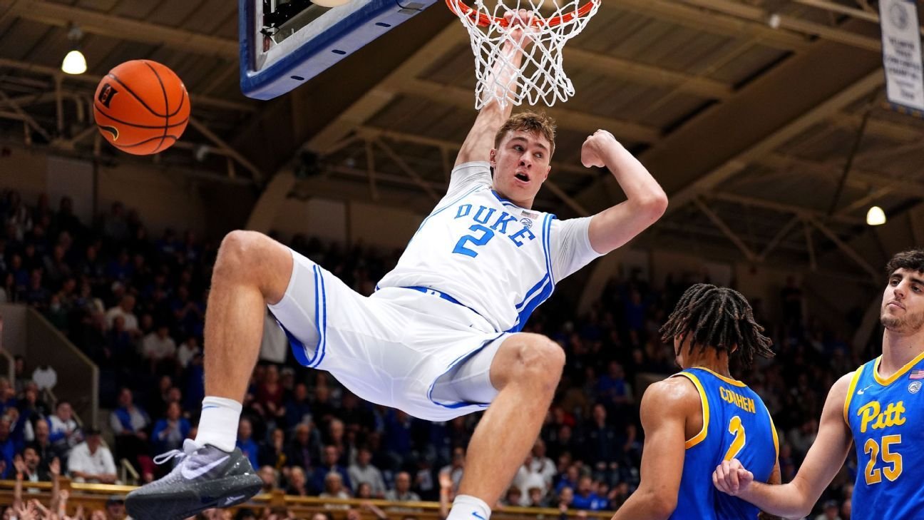 Cooper Flagg evokes Zion Williamson with dunk in Duke win