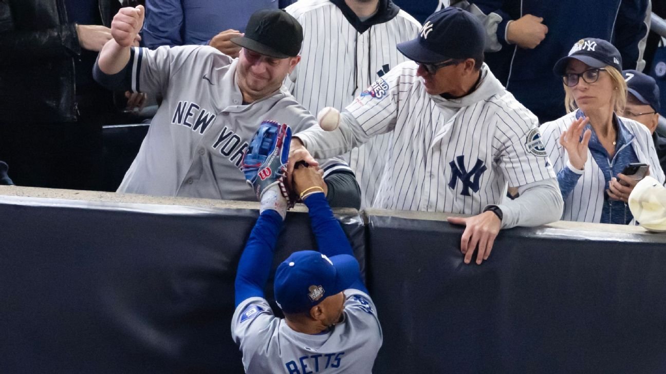 MLB bans two Yankees fans who interfered with Dodgers’ Betts