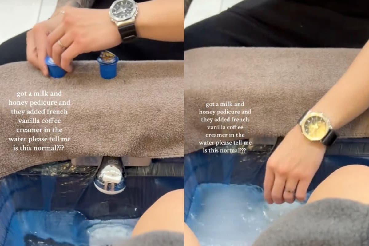 Woman stunned as pedicurist adds bizarre item to her foot bath in viral video