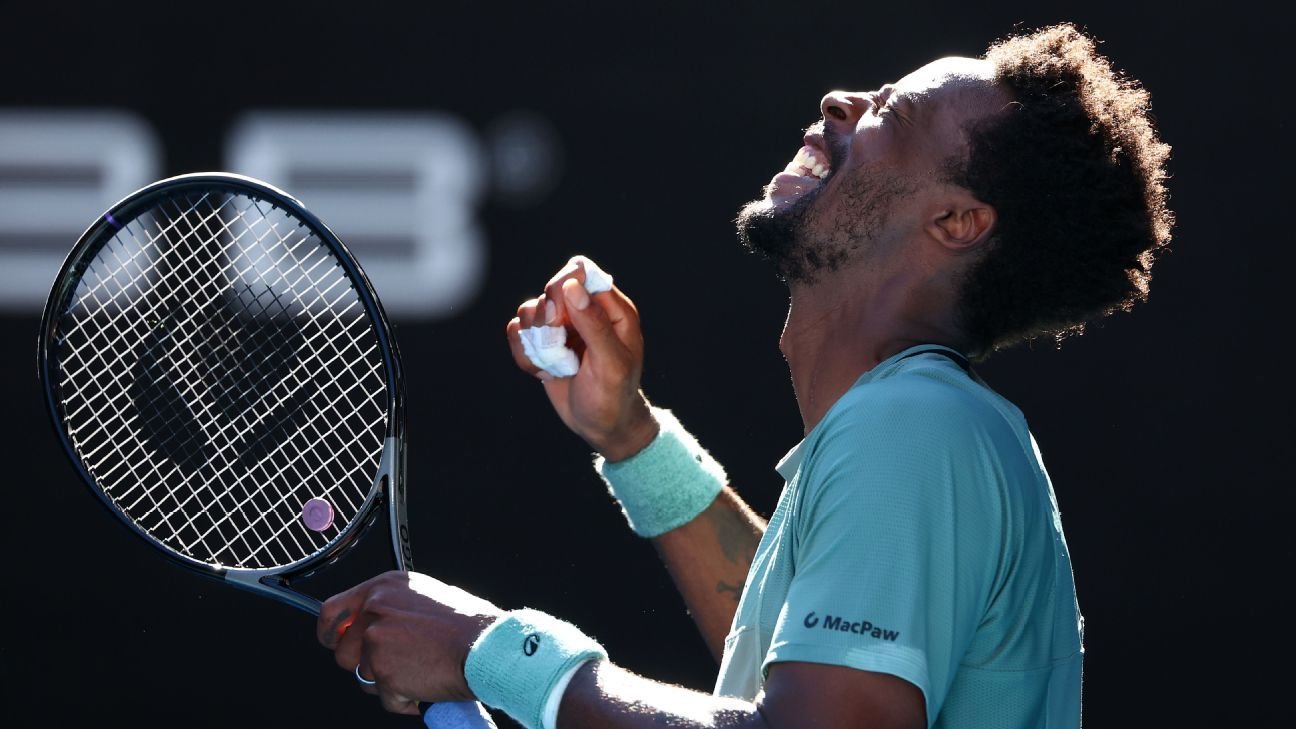 Gael Monfils rallies to upset Taylor Fritz at Australian Open