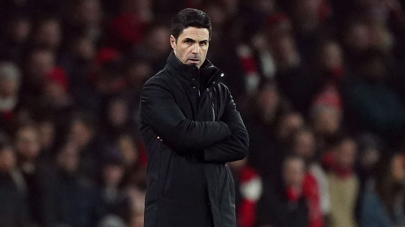 Arsenal’s Mikel Arteta rues Liverpool depth after draw