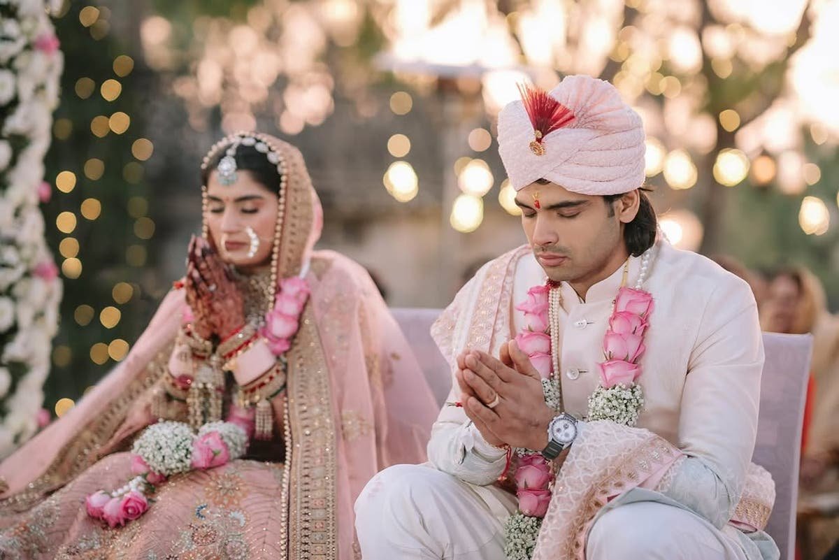 Who is Neeraj Chopra’s wife Himani Mor? Indian Olympic star shares wedding pictures