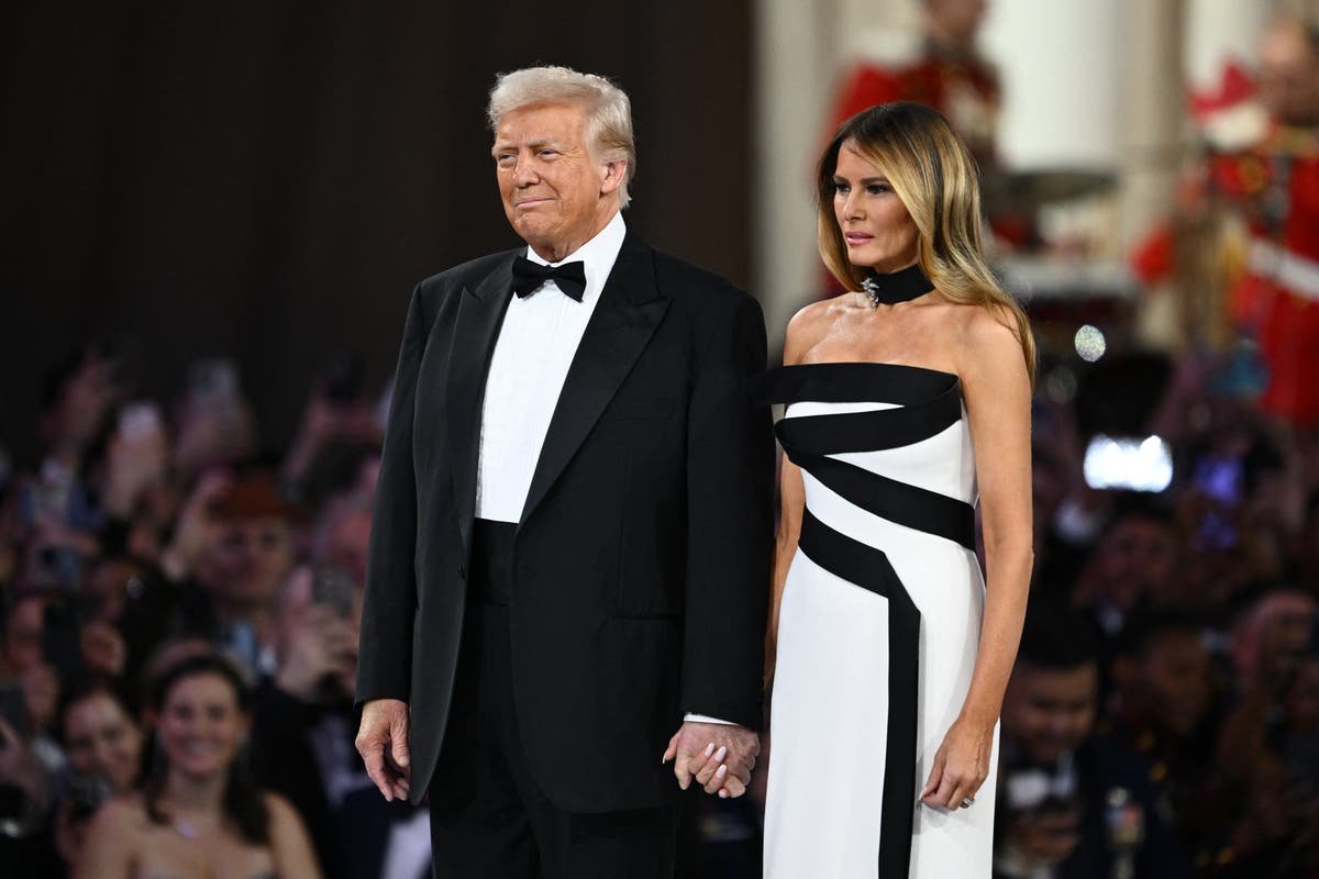 Melania’s ‘stunning’ dress praised as she shares first dance with Trump at inaugural ball