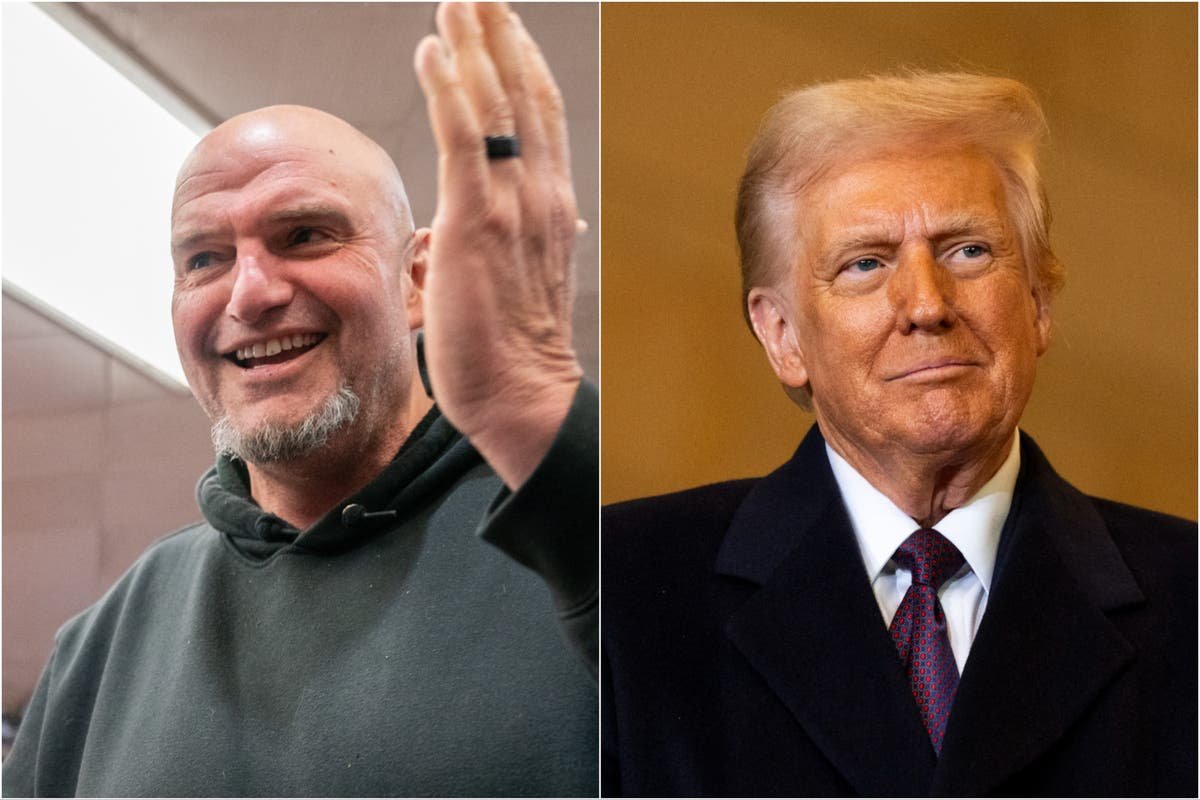 Pennsylvania Senator John Fetterman wears shorts and hoodie to Trump inauguration