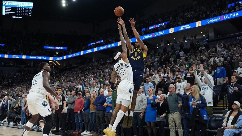 Obi Toppin hits wild 3 in OT as depleted Pacers top Wolves