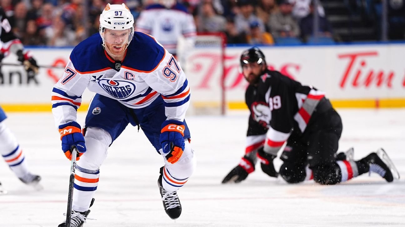 Oilers’ Connor McDavid ruled out vs. Kraken, to have MRI