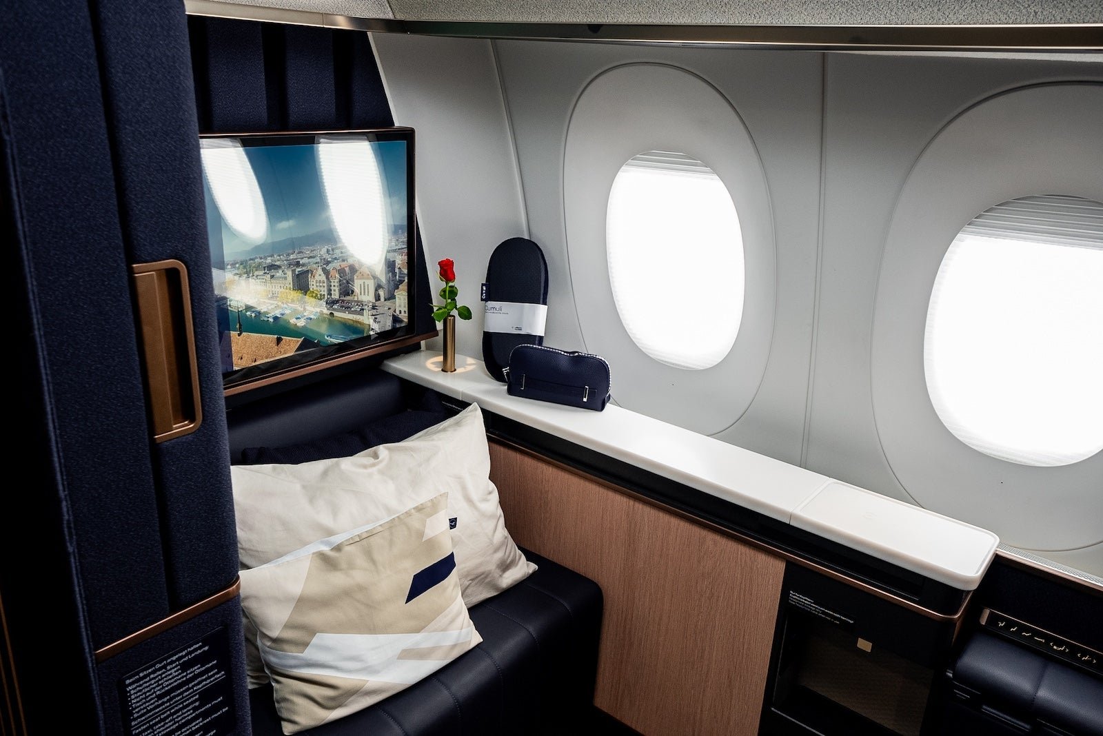 Lufthansa’s new Allegris cabin — with its swanky 2-person, first-class suite — is headed to the US this spring