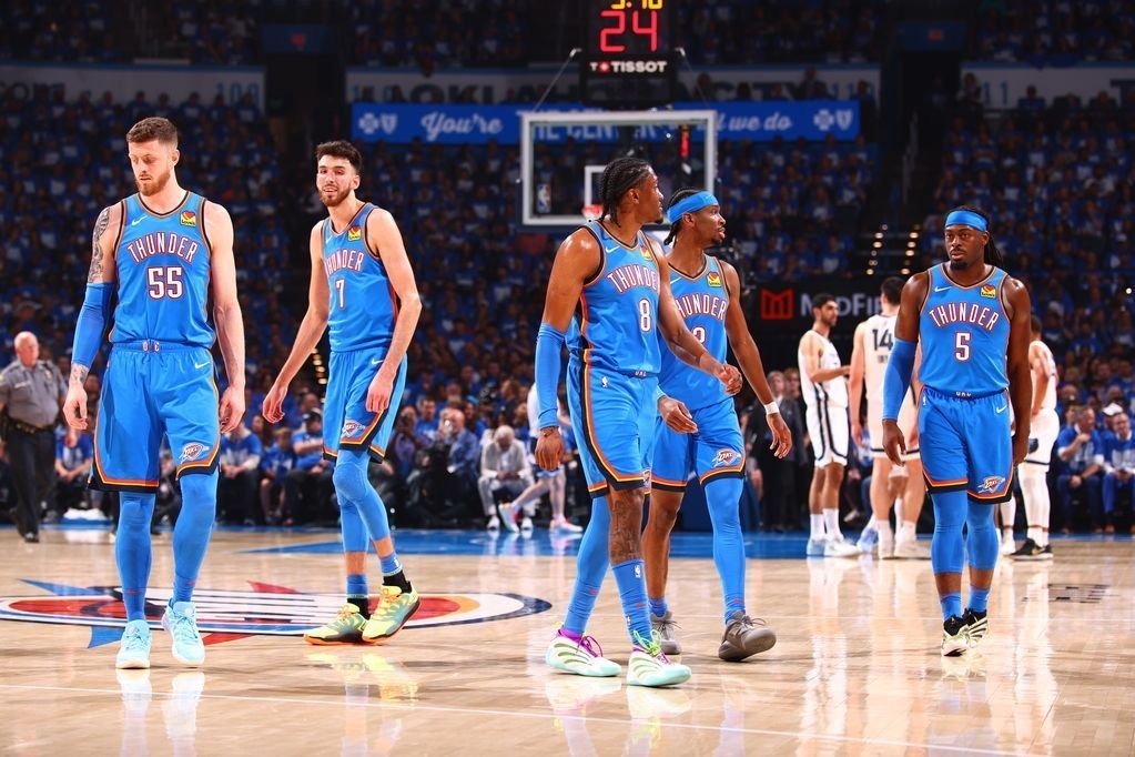 Thunder pour it on again; laud balanced attack in Game 2 win