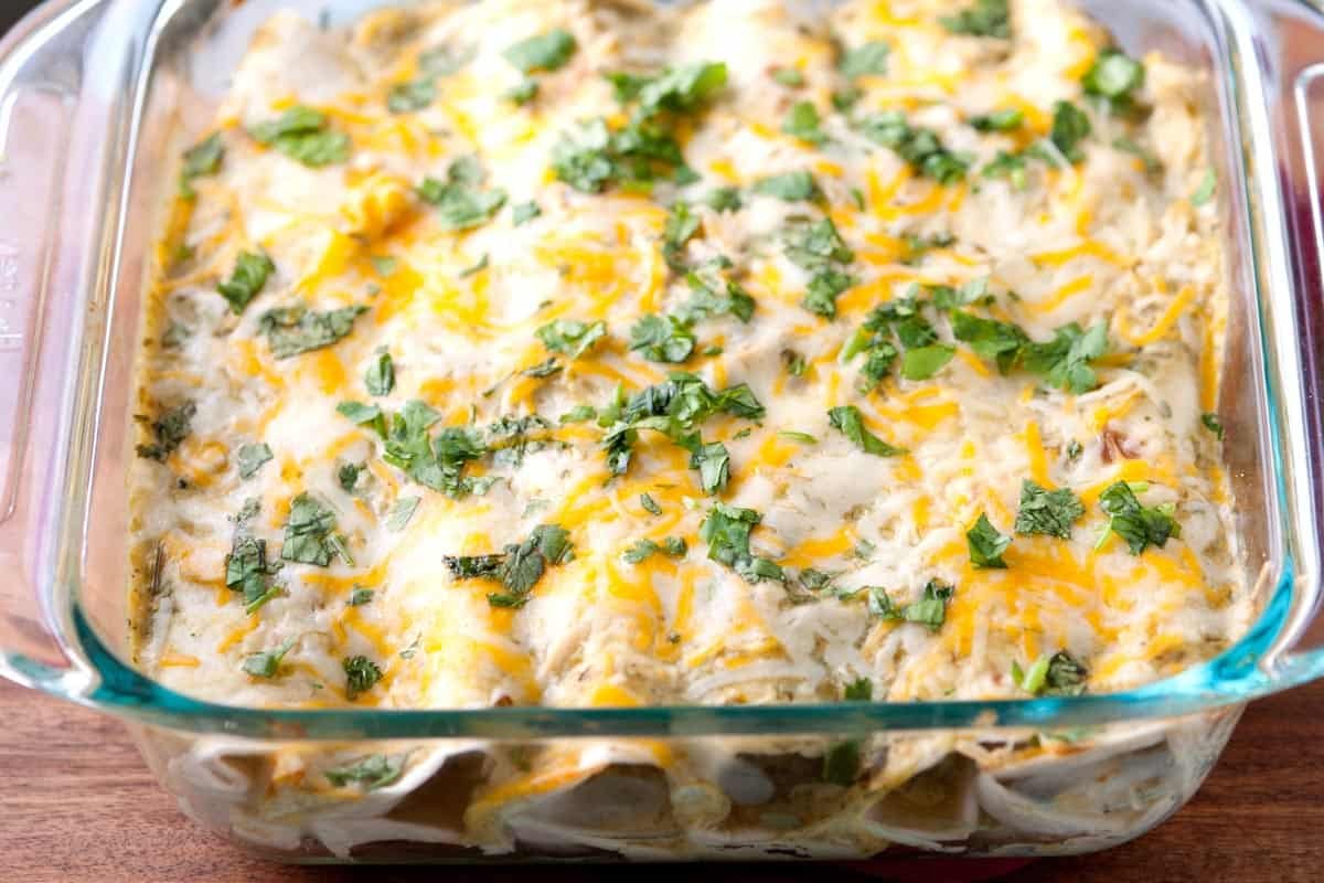 Easy Green Chicken Enchiladas Recipe Easy Green Chicken Enchiladas Recipe