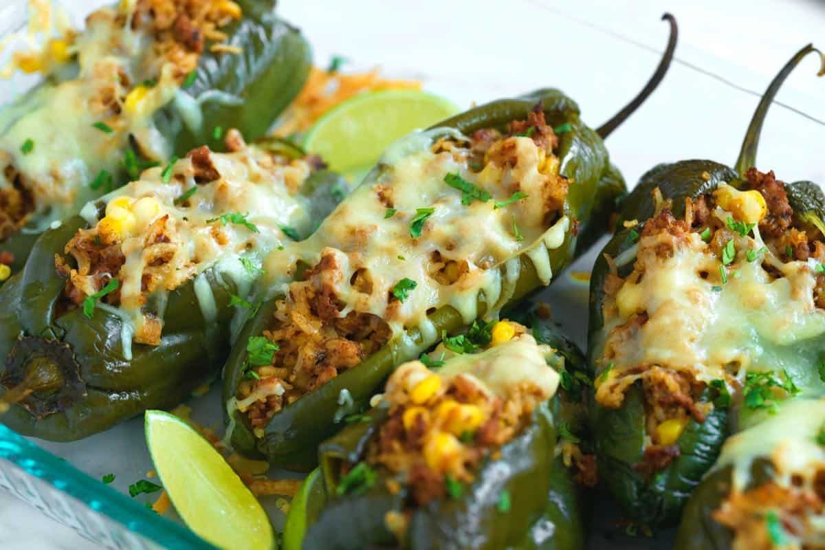 Cheesy Stuffed Poblano Peppers Recipe Cheesy Stuffed Poblano Peppers Recipe
