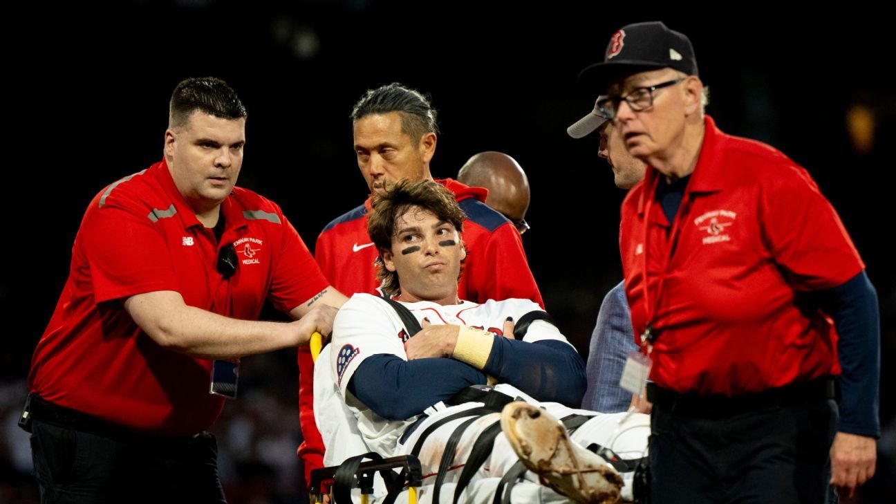 Red Sox’s Triston Casas hospitalized with knee injury Red Sox’s Triston Casas hospitalized with knee injury