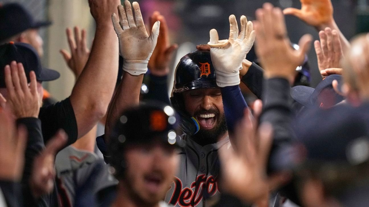 Tigers’ Riley Greene 1st in MLB history to hit 2 HRs in 9th inning Tigers’ Riley Greene 1st in MLB history to hit 2 HRs in 9th inning
