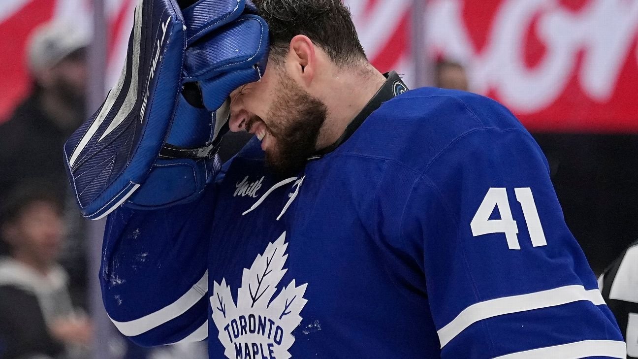 Maple Leafs goalie Anthony Stolarz exits Game 1 win with injury Maple Leafs goalie Anthony Stolarz exits Game 1 win with injury