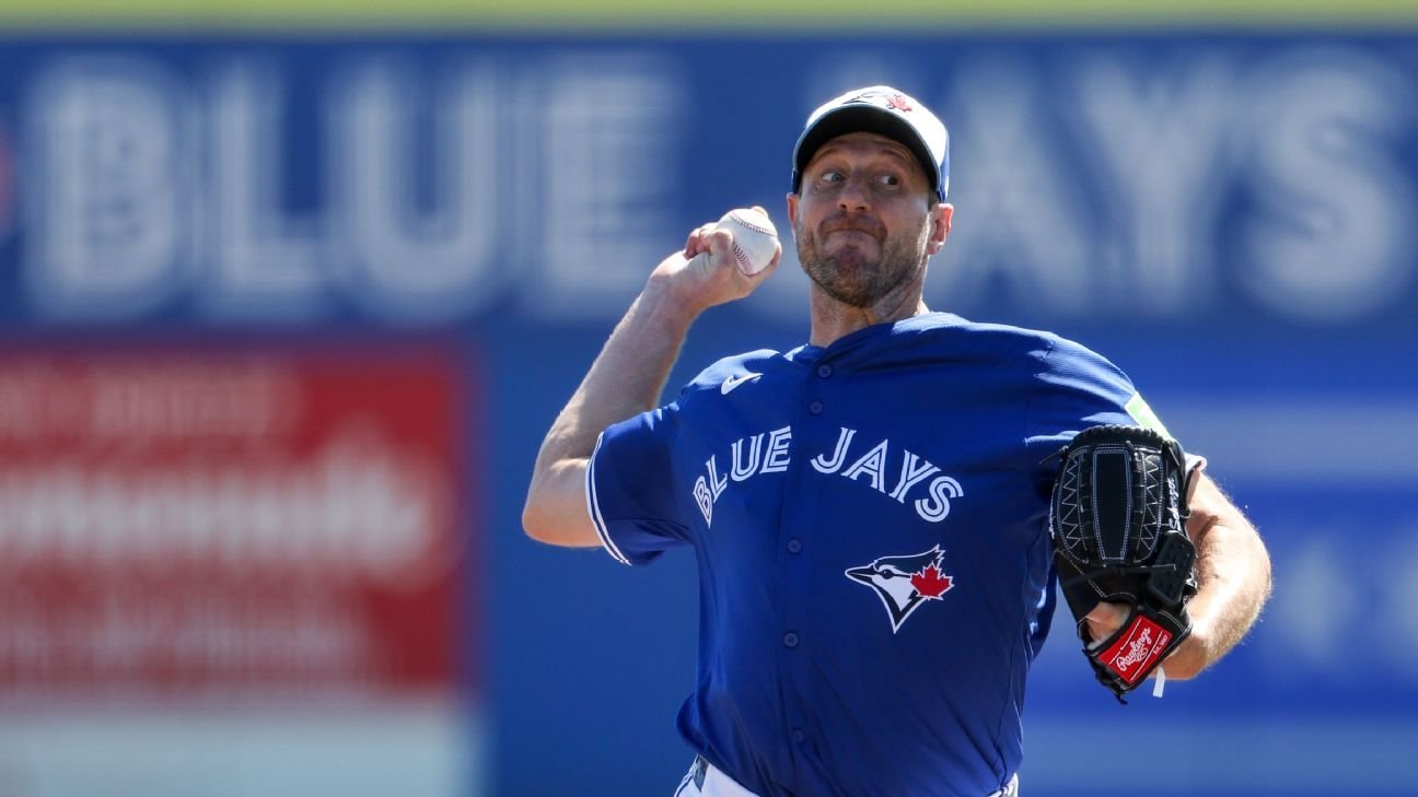 Blue Jays’ Scherzer throws to hitters for the 1st time since March