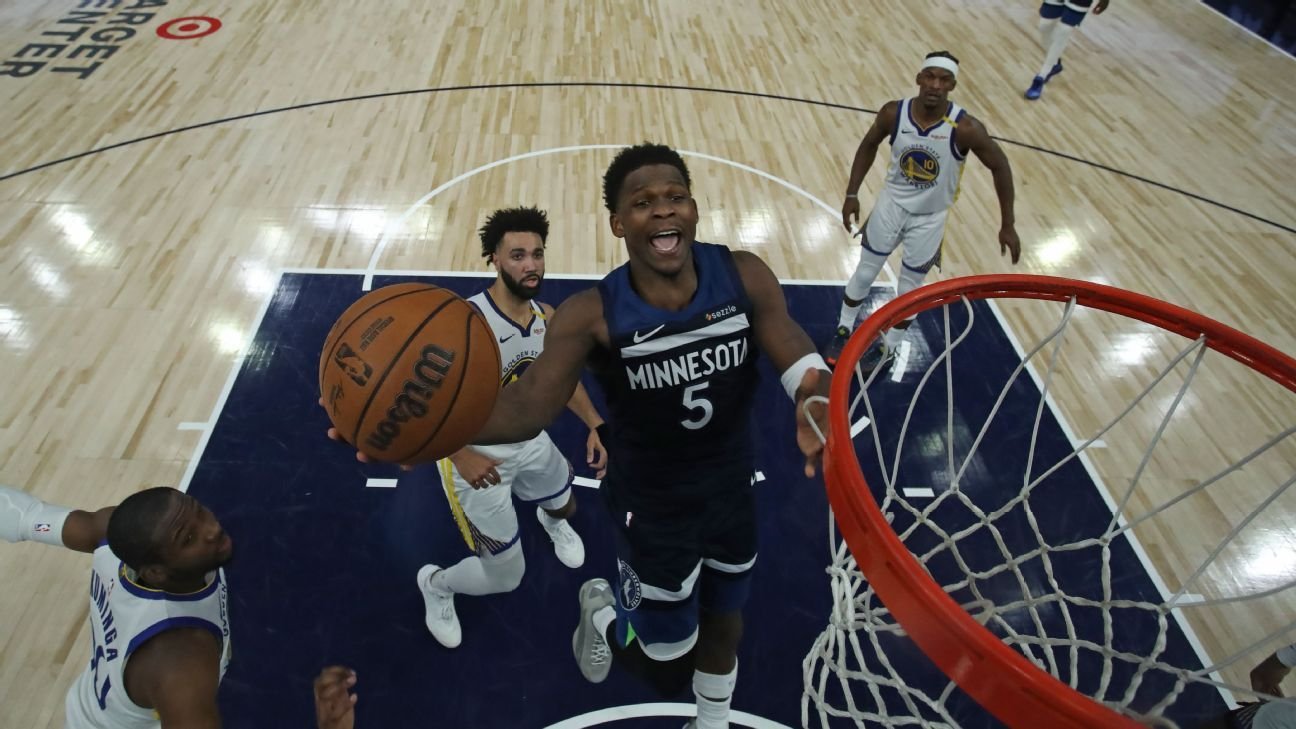 Anthony Edwards brushes off injury scare, lifts Wolves in Game 2