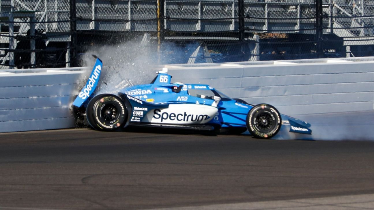 Marcus Armstrong injured in crash during Indianapolis 500 practice