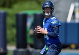 Seahawks’ Mike Macdonald scoffs at notion Sam Darnold won’t start