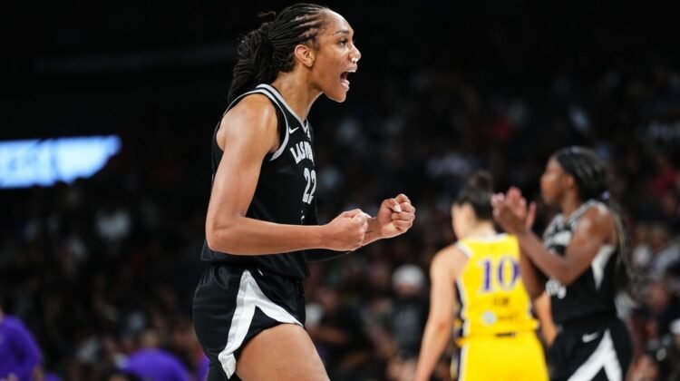 Aces star A’ja Wilson exits loss to Sparks with head injury