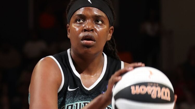 New York Liberty center Jonquel Jones has right ankle sprain New York Liberty center Jonquel Jones has right ankle sprain