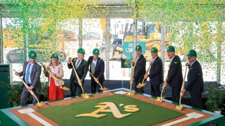 Athletics celebrate groundbreaking of .75B Vegas stadium Athletics celebrate groundbreaking of .75B Vegas stadium