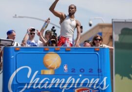 Thunder celebrate first NBA title with fans in downtown parade