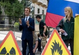 Greenpeace steals Macron wax figure for anti-Moscow protest