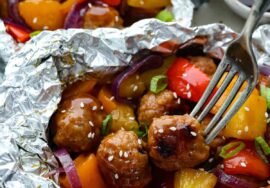 Teriyaki Meatball Foil Packets – Oven, Grill or Campfire Recipe