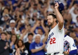 Where does Clayton Kershaw rank in the 3,000-strikeout club?