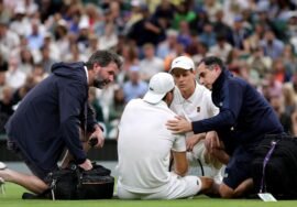 Sinner advances at Wimbledon when injured Dimitrov retires