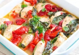 Roasted Red Pepper Chicken Bake Recipe