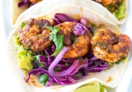 Chile Shrimp Tacos with Slaw Recipe