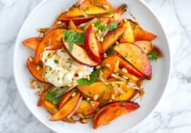Fresh Peach Burrata Salad Recipe