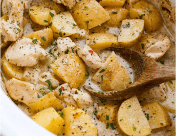 Slow Cooker Parmesan Garlic Chicken and Potatoes R…