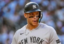 Aaron Judge suffers cut to the face after errant toss from Yankees’ teammate