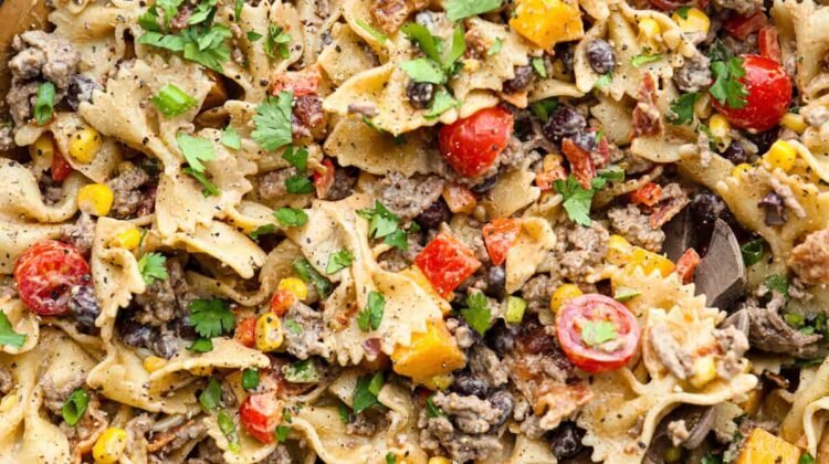 Easy Cowboy Pasta Salad with Ranch & Bacon Easy Cowboy Pasta Salad with Ranch & Bacon