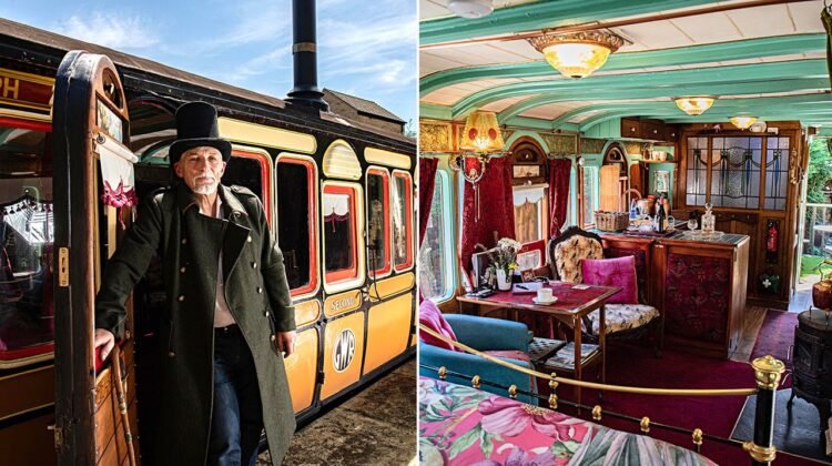 Man turns 1895 railway carriage into popular Airbnb stay attracting travelers from all over Man turns 1895 railway carriage into popular Airbnb stay attracting travelers from all over