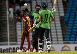 Hasan Nawaz leads Pakistan to five-wicket ODI victory against West Indies